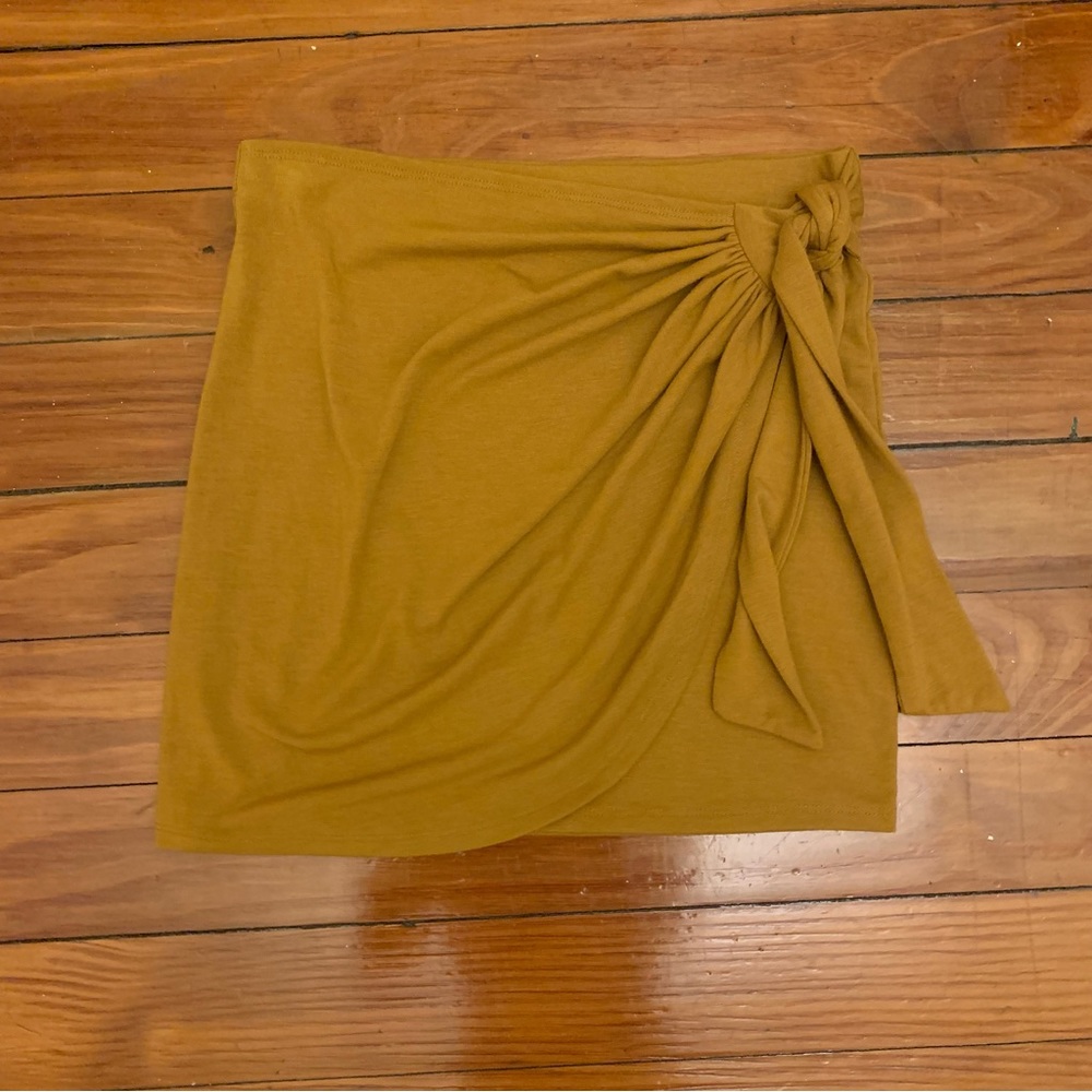 Mustard Yellow Tie Wrap Skirt 💛
